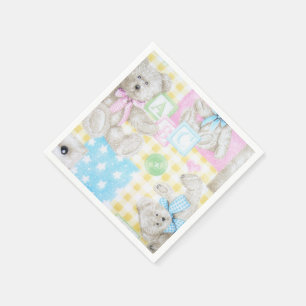 Teddy Bear Print Napkins Servet