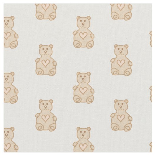 Teddy Bear Prints Stof (Close Up)