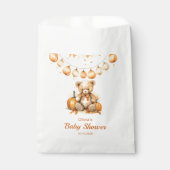 Teddy Bear Pumpkin Barly Wacht neutraal Baby showe Bedankzakje (Voorkant)