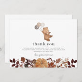 Teddy Bear Pumpkin - Dank u kaart (Voorkant / Achterkant)