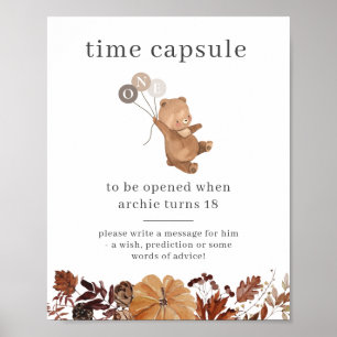 Teddy Bear Pumpkin - Time Capsule Poster