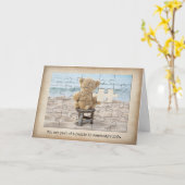 Teddy Bear Puzzle Kaart (Gele Bloem)