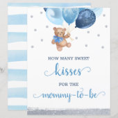 Teddy Bear raad eens hoeveel Baby shower Kisses ga (Voorkant / Achterkant)