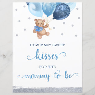 Teddy Bear raad eens hoeveel Baby shower Kisses ga