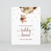 Teddy Bear raad eens hoeveel Snoepjes Baby shower  (Staand voorkant)