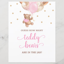 Teddy Bear raad eens hoeveel Snoepjes Baby shower 