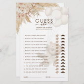 Teddy Bear raad eens wie Baby shower is (Voorkant / Achterkant)