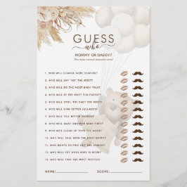 Teddy Bear raad eens wie Baby shower is