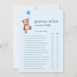 Teddy Bear raad eens wie Baby shower is Kaart
