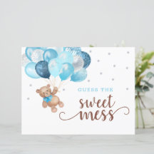 Teddy Bear raadt het Mess Baby shower Diaper Game