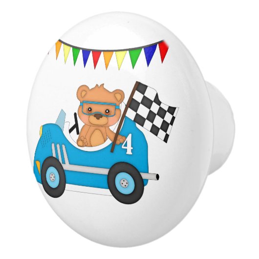 Teddy Bear Race Kinder Keramische Knop (Rechts)