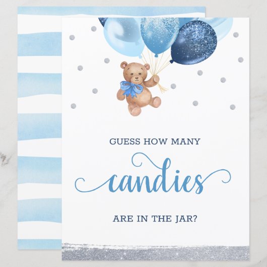 Teddy Bear raden hoeveel Snoepjes er in de pot sta (Voorkant / Achterkant)