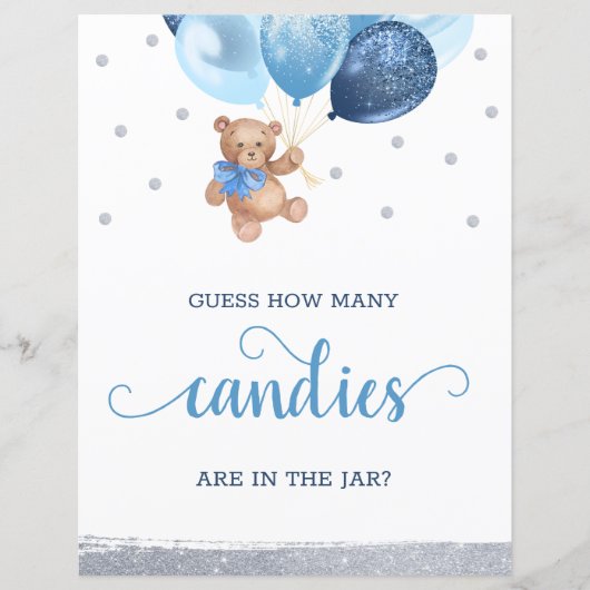 Teddy Bear raden hoeveel Snoepjes er in de pot sta (Voorkant)