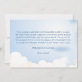 Teddy Bear Rainbow Boys Baby shower Bedankkaart (Achterkant)