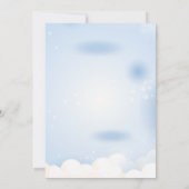 Teddy Bear Rainbow Boys Baby shower Kaart (Achterkant)