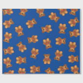 Teddy Bear Rainbow Cute 1e verjaardag Cadeaupapier (Vlak)