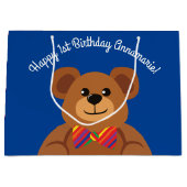 Teddy Bear Rainbow Cute 1e verjaardag Groot Cadeauzakje (Voorkant)