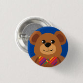 Teddy Bear Rainbow Cute 1e verjaardag Ronde Button 3,2 Cm (Voorkant /achterkant)