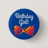 Teddy Bear Rainbow Cute 1e verjaardag Ronde Button 3,2 Cm (Voorkant)