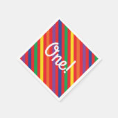 Teddy Bear Rainbow Cute 1e verjaardag Servet (Hoek)