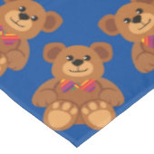 Teddy Bear Rainbow Cute 1e verjaardag Tafelkleed (Gekanteld)