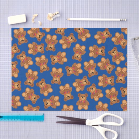 Teddy Bear Rainbow Cute 1e verjaardag Tissuepapier (Craft)