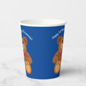 Teddy Bear Rainbow Cute Kind Birthday Party Papieren Bekers (Links)