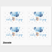 Teddy Bear Ready to Pop Favor Rechthoekige Sticker (Vel)