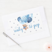 Teddy Bear Ready to Pop Favor Rechthoekige Sticker (Envelop)