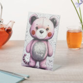 Teddy Bear Reclamebord Met Voetstuk (Insitu)