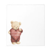 Teddy Bear Red Heart Notitieblok (Voorkant)