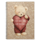 Teddy Bear Red Heart Notitieboek (Voorkant)