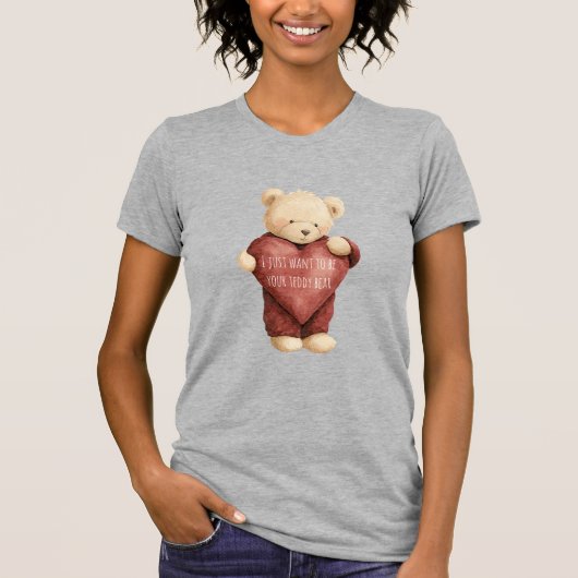 Teddy Bear Red Heart T-shirt (Voorkant)