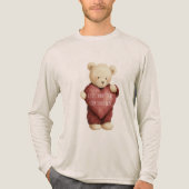 Teddy Bear Red Heart Tri-Blend Shirt (Voorkant volledig)