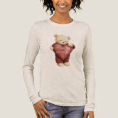 Teddy Bear Red Heart Tri-Blend Shirt (Voorkant)