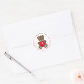Teddy Bear Retouradres Ronde Sticker (Envelop)