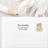 Teddy Bear Return Address Labels White (Insitu)