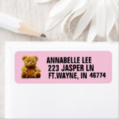 TEDDY BEAR RETURN ADRES ETIKETTERS ETIKET (Insitu)