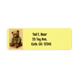 Teddy Bear Return Label
