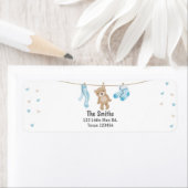 Teddy Bear Return Label White Blue (Insitu)