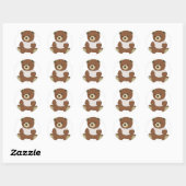 Teddy Bear Ronde Sticker (Vel)