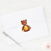 Teddy Bear Ronde Sticker (Envelop)