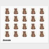 Teddy Bear Ronde Sticker (Vel)