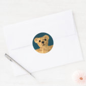 Teddy Bear Ronde Sticker (Envelop)