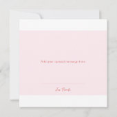 Teddy Bear roze bedankkaart (Achterkant)