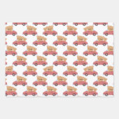 Teddy Bear Roze en Bruin Meisje Inpakpapier Vel (Voorkant 2)