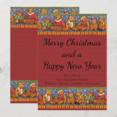 Teddy Bear Rustic Country Kerstkaart (Voorkant / Achterkant)