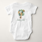 Teddy Bear Sage Green en Gold Balloons Romper (Achterkant)