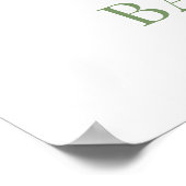 Teddy Bear Sage Green Welcome Baby shower Poster (Hoek)