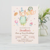 Teddy Bear Sage Groene Beer Eerste Verjaardag Kaart (Staand voorkant)